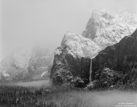 bridal, veil, fall, fog, yosemite, national, park