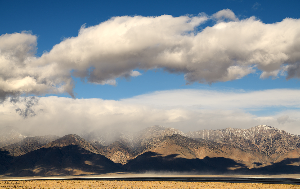 eastern, sierra, nevada, cloud, clouds, owens, lake, mountain, desert, snow