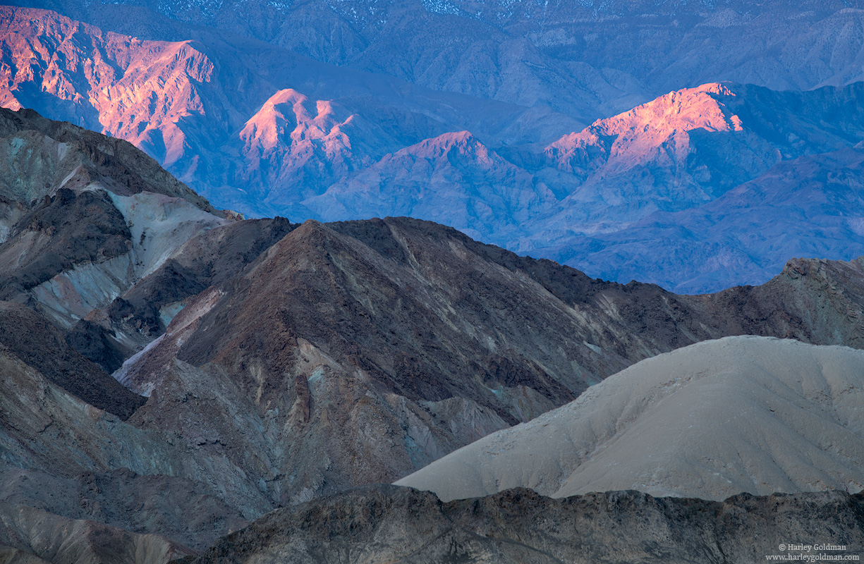 death valley, national, park, layer, sunrise, black mountains