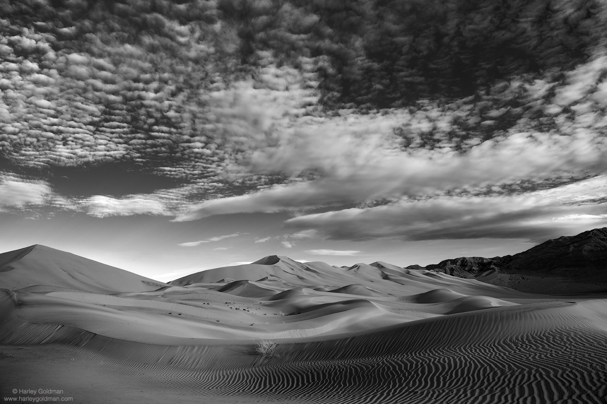 death valley, national, park, cloud, dune, desert, morning