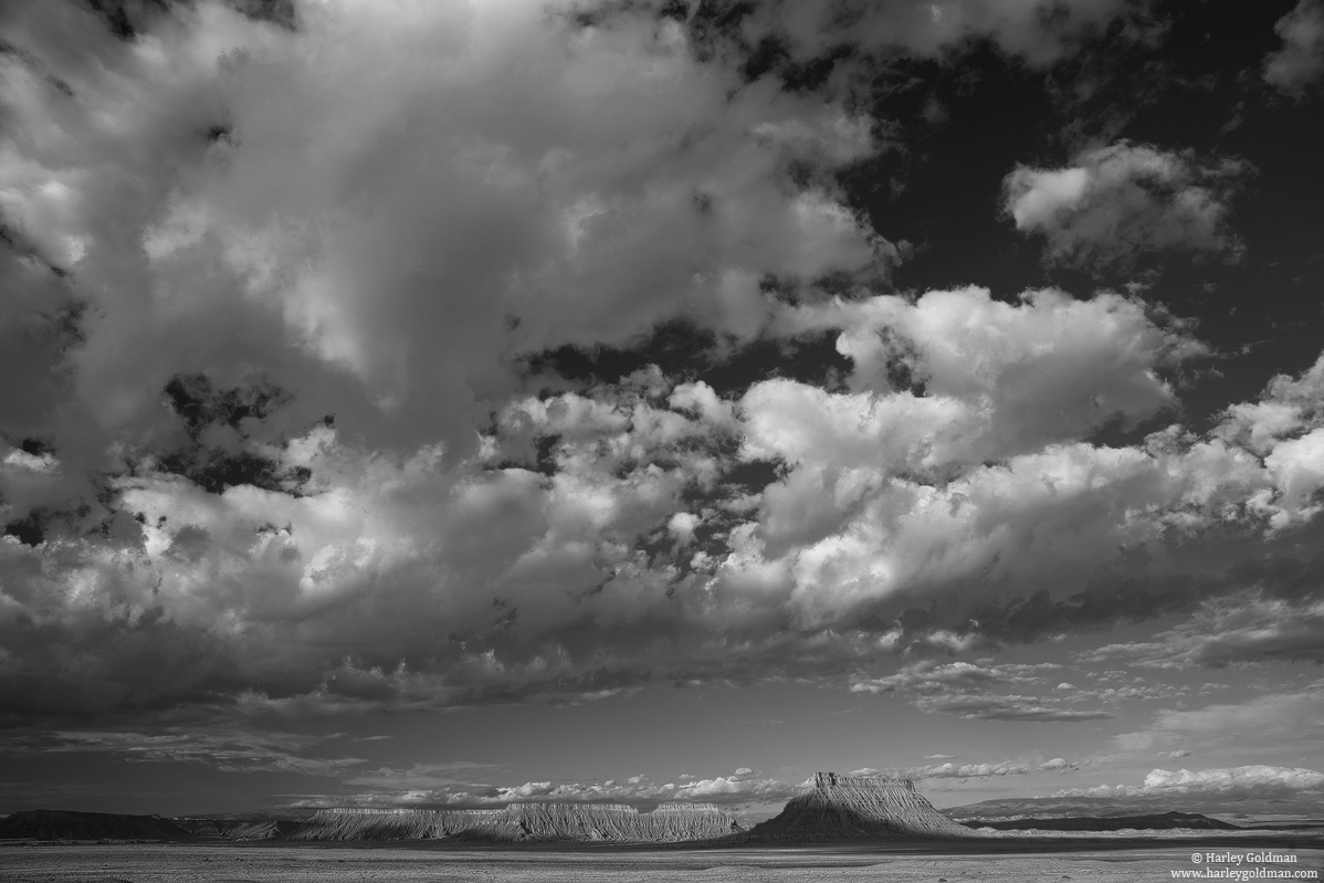 Utah, butte, cloud, badlands