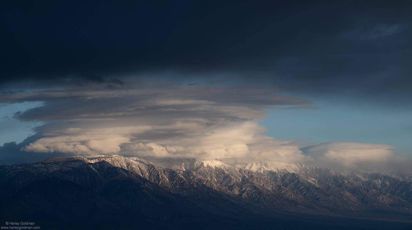 sierra, nevada, shrouded, death valley, mountain, mountains, desert, cloud, clouds, dawn, morning, fog