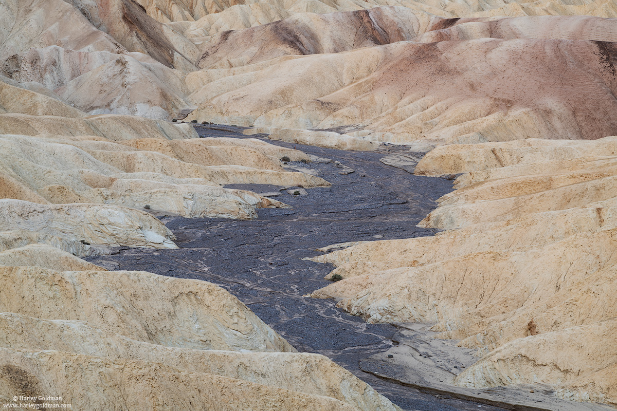 death valley, national, park, wash, badlands, gully